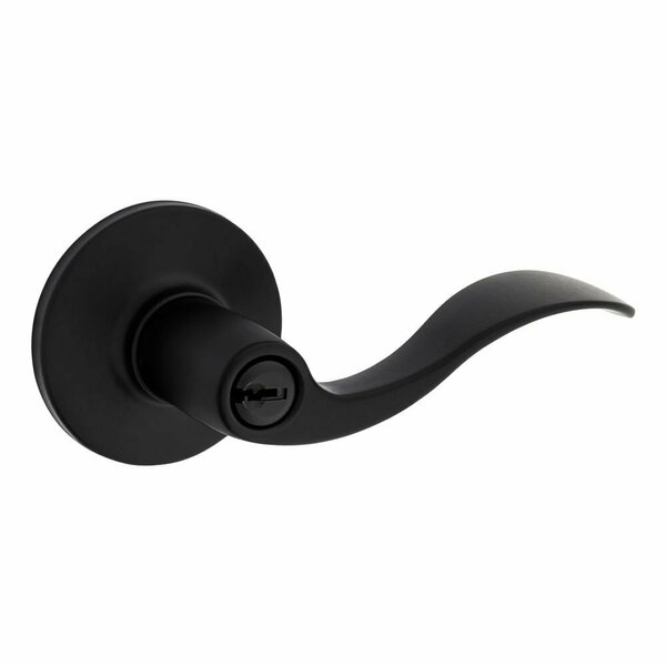 Safelock Layton Lever Entry Lock with RCAL Latch and RCS Strike Matte Black Finish SL5000LY-514